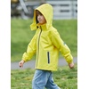 image:imageSaphiRose Kids Waterproof Rain Jacket Mesh Lined with Removable Hood  Lightweight rain coat windproof breathable school camping travel outdoor play boys and girlsYellow