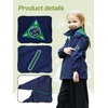 image:imageSaphiRose Kids Waterproof Rain Jacket Mesh Lined with Removable Hood  Lightweight rain coat windproof breathable school camping travel outdoor play boys and girlsNavy