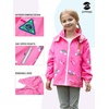 image:imageSaphiRose Kids Waterproof Rain Jacket Mesh Lined with Removable Hood  Lightweight rain coat windproof breathable school camping travel outdoor play boys and girlsPink Pony