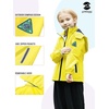 image:imageSaphiRose Kids Waterproof Rain Jacket Mesh Lined with Removable Hood  Lightweight rain coat windproof breathable school camping travel outdoor play boys and girlsYellow
