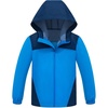 image:imageSaphiRose Kids Waterproof Rain Jacket Lightweight Raincoat  for Boys and Girls Soft Water Resistant Breathable Hooded Name Label School Commute Outdoor Play Camping TravelBluenavy