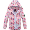 image:imageSaphiRose Kids Waterproof Rain Jacket Mesh Lined with Removable Hood  Lightweight rain coat windproof breathable school camping travel outdoor play boys and girlsHeart