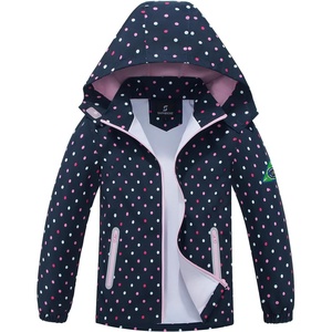 image:imageSaphiRose Kids Waterproof Rain Jacket Mesh Lined with Removable Hood  Lightweight rain coat windproof breathable school camping travel outdoor play boys and girlsDot
