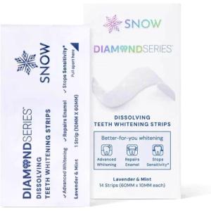 imageSNOW Diamond Teeth Whitening Strips  Gentle ampamp Enamel Safe White Strips for Teeth Whitening  atHome Dental Hygiene ampamp Tooth Care for a White Smile  Easy ampamp Convenient Tooth Whitening Strips  14 Ct14 Count Pack of 1