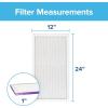 imageFiltrete 12x24x1 AC Furnace Air Filter MERV 12 MPR 1500 CERTIFIED asthma ampamp allergy friendly 3 Month Pleated 1Inch Electrostatic Air Cleaning Filter 2Pack Actual Size 1169x2369x078 in12x24x1