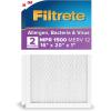 imageFiltrete 16x20x1 AC Furnace Air Filter MERV 12 MPR 1500 CERTIFIED asthma ampamp allergy friendly 3 Month Pleated 1Inch Electrostatic Air Cleaning Filter 2Pack Actual Size 1569x1981x078 in16 x 20 x 1