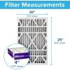 imageFiltrete 20x25x4 Slim Fit 375quot width AC Furnace Air Filter MPR 1550 MERV 12 Fits Lennox ampamp Honeywell Devices Electrostatic Air Cleaning Filter 2Pack actual size 1950 x 2450 x 375