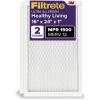 imageFiltrete 12x24x1 AC Furnace Air Filter MERV 12 MPR 1500 CERTIFIED asthma ampamp allergy friendly 3 Month Pleated 1Inch Electrostatic Air Cleaning Filter 2Pack Actual Size 1169x2369x078 in16x24x1