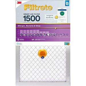 imageFiltrete 16x20x1 AC Furnace Air Filter MERV 12 MPR 1500 CERTIFIED asthma ampamp allergy friendly 3 Month Pleated 1Inch Electrostatic Air Cleaning Filter 2Pack Actual Size 1569x1981x078 in16 x 20 x 1