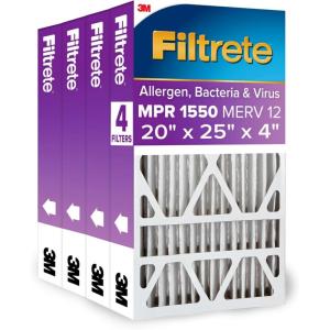 imageFiltrete High Performance Air Filter 1550 MPR 20 in x 25 in x 5 in20x25x4SlimFit
