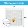 imageFiltrete 14x14x1 AC Furnace Air Filter MERV 12 MPR 1500 CERTIFIED asthma ampamp allergy friendly 3 Month Pleated 1Inch Electrostatic Air Cleaning Filter 2Pack Actual Size 1381x1381x078 in14 x 14 x 1
