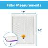 imageFiltrete 14x20x1 AC Furnace Air Filter MERV 12 MPR 1500 CERTIFIED asthma ampamp allergy friendly 3 Month Pleated 1Inch Electrostatic Air Cleaning Filter 2Pack Actual Size 1381x1981x078 in14x20x1