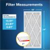 imageFiltrete 16x20x1 AC Furnace Air Filter MERV 11 MPR 1000 Micro Allergen Defense 3Month Pleated 1Inch Electrostatic Air Cleaning Filter 6 Pack Actual Size 1569 x 1969 x 081 in14x24x1