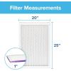 imageFiltrete 20x25x1 AC Furnace Air Filter MERV 12 MPR 1500 CERTIFIED asthma ampamp allergy friendly 3 Month Pleated 1Inch Electrostatic Air Cleaning Filter 2Pack Actual Size 19719x24688x078 in20x25x1