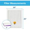 imageFiltrete 20x25x1 AC Furnace Air Filter MERV 12 MPR 1500 CERTIFIED asthma ampamp allergy friendly 3 Month Pleated 1Inch Electrostatic Air Cleaning Filter 2Pack Actual Size 19719x24688x078 in20x25x1