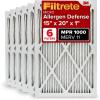 imageFiltrete 16x20x1 AC Furnace Air Filter MERV 11 MPR 1000 Micro Allergen Defense 3Month Pleated 1Inch Electrostatic Air Cleaning Filter 6 Pack Actual Size 1569 x 1969 x 081 in15x20x1