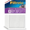 imageFiltrete 16x20x1 AC Furnace Air Filter MERV 12 MPR 1500 CERTIFIED asthma ampamp allergy friendly 3 Month Pleated 1Inch Electrostatic Air Cleaning Filter 4Pack Actual Size 1569 x 1969 x 078 in20x30x1