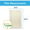 imageFiltrete 10X10X1 Air Filter MPR 700 MERV 8 Clean Living Dust Pollen and Pet Dander Reduction 3Month Pleated 1Inch Air Filters 4 Filters295 x 195 x 1