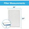 imageFiltrete 14x20x1 Smart Air Filter MPR 2200 MERV 13 1Inch Premium Allergen ampamp Home Pollutant Air Filters for AC and Furnace 2 FiltersStandard Filter