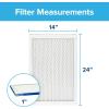 imageFiltrete 14x24x1 AC Furnace Air Filter MERV 13 MPR 2200 Elite Allergen Bacteria ampamp Virus Filter 3Month Pleated 1Inch Electrostatic Air Cleaning Filter 2Pack Actual Size 14375x2384x0783 in14x24x1