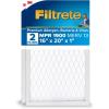 imageFiltrete 16x20x1 AC Furnace Air Filter MERV 13 MPR 1900 Premium Allergen BacteriaampampVirus Filter 3Month Pleated 1Inch Electrostatic Air Cleaning Filter 2Pack Actual Size 15719x19719x078 in16x20x1