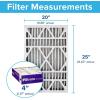 imageFiltrete 20x25x4 AC Furnace Air Filter MPR 1550 MERV 12 Fits Lennox ampamp Honeywell Allergen Bacteria ampamp Virus Electrostatic Air Cleaning Filter 2Pack actual size 1988 x 2463 x 431