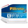 imageFiltrete 16x20x1 AC Furnace Air Filter MERV 13 MPR 1900 Premium Allergen Bacteria ampamp Virus Filter 3Month Pleated 1Inch Electrostatic Air Cleaning Filter 6Pack Actual Size 1569x1969x078 in12x12x1