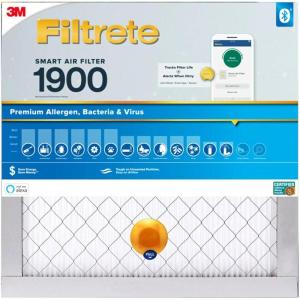 imageFiltrete 20x20x1 AC Furnace Air Filter MERV 13 MPR 1900 Premium Allergen Bacteria ampamp Virus Filter 3Month Pleated 1Inch Electrostatic Air Cleaning Filter 2Pack Actual Size 1969x1969x078 in20x20x1
