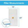 imageFiltrete 14x24x1 Smart Air Filter MPR 1900 MERV 13 1Inch Premium Allergen Bacteria and Virus Air Filters for ACs and Furnaces 2 Filters White