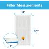 imageFiltrete 14x30x1 Smart Air Filter MPR 1900 MERV 13 1Inch Premium Allergen Bacteria and Virus Air Filters for ACs and Furnaces 2 Filters White