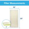 imageFiltrete 16x25x1 Air Filter MPR 600 MERV 7 Clean Living Dust Reduction 3Month Pleated 1Inch Air Filters 6 Filters