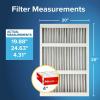 imageFiltrete Electrostatic Deep Pleat Air Filter 1000 MPR 20 in x 25 in x 4 in  4 Units per Case20x25x4
