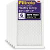 imageFiltrete 10x20x1 AC Furnace Air Filter MERV 12 MPR 1500 CERTIFIED asthma ampamp allergy friendly 3 Month Pleated 1Inch Electrostatic Air Cleaning Filter 6Pack Actual Size 981x1981x078 in24x30x1