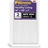 imageFiltrete 14x25x1 AC Furnace Air Filter MERV 12 MPR 1500 CERTIFIED asthma ampamp allergy friendly 3 Month Pleated 1Inch Electrostatic Air Cleaning Filter 2Pack Actual Size 1381x2481x078 in14x25x1