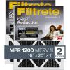 imageFiltrete 16x20x1 Air Filter MPR 1200 MERV 11 Allergen Defense Odor Reduction 3Month Pleated 1Inch Air Filters Pack of 216x20x1