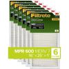 imageFiltrete 16x25x1 Air Filter MPR 600 MERV 7 Clean Living Dust Reduction 3Month Pleated 1Inch Air Filters 6 Filters