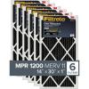 imageFiltrete 20x20x1 Air Filter MPR 1200 MERV 11 Allergen Defense Odor Reduction 3Month Pleated 1Inch Air Filters 6 Filters14x30x1