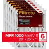 imageFiltrete 20x25x1 AC Furnace Air Filter MPR 1000 Micro Allergen Defense 6Pack