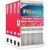 imageFiltrete Electrostatic Deep Pleat Air Filter 1000 MPR 20 in x 25 in x 4 in  4 Units per Case20x25x4
