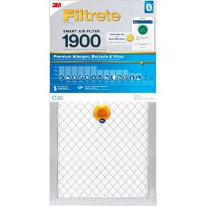 imageFiltrete 14x24x1 Smart Air Filter MPR 1900 MERV 13 1Inch Premium Allergen Bacteria and Virus Air Filters for ACs and Furnaces 2 Filters White