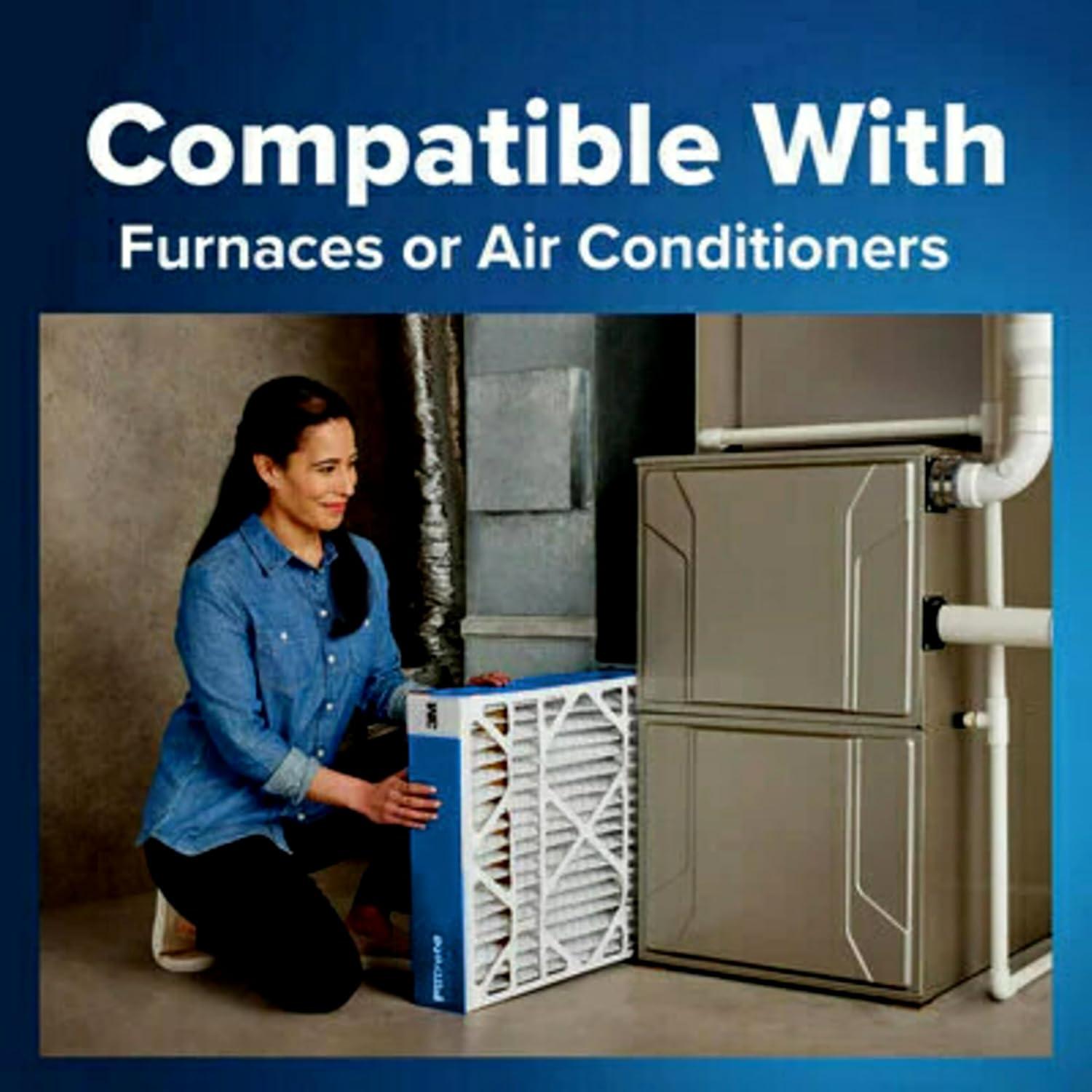 imageFiltrete 16x25x5 AC Furnace Air Filter MERV 13 MPR 1900 Fits TrionAirBear CERTIFIED Asthma ampamp Allergy Friendly Premium Allergen Bacteria ampamp Virus 2Pack Actual Size 1575 x 2413 x 488 in