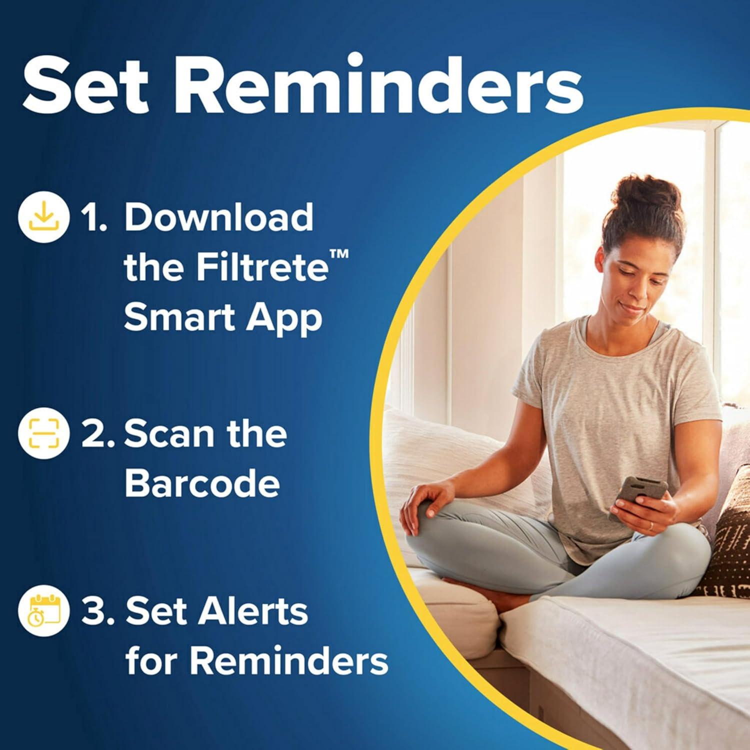 imageFiltrete 16x30x1 AC Furnace Air Filter MPR 700 MERV 8 Tough on Pollen Easy on Airflow 3Month Pleated 1Inch Electrostatic Air Cleaning Filter 4Pack Actual Size 1581 x 2981 x 081 in