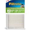 imageFiltrete 18x20x1 AC Furnace Air Filter MPR 700 MERV 8 Tough on Pollen Easy on Airflow 3Month Pleated 1Inch Electrostatic Air Cleaning Filter 2Pack Actual Size 1781 x 1981 x 081 in