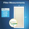 imageFiltrete 14x20x1 AC Furnace Air Filter MPR 700 MERV 8 Tough on Pollen Easy on Airflow 3Month Pleated 1Inch Electrostatic Air Cleaning Filter 6Pack Actual Size 1368 x 1968 x 078 in
