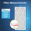 imageFiltrete 12x30x1 AC Furnace Air Filter MERV 11 MPR 1000 Micro Allergen Defense 3Month Pleated 1Inch Electrostatic Air Cleaning Filter 4Pack Actual Size 1181 x 2981 x 081 in