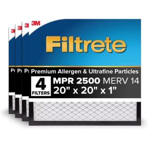imageFiltrete High Performance Air Filter EAX204 12 in x 24 in x 1 in 304 cm x 609 cm x 25 cm 4 packs per case20 x 20 x 1
