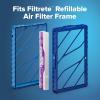 imageFiltrete 16x25x4 Refillable Air Filter replacement MPR 1550 MERV 12 Allergen Bacteria ampamp Virus 2 Pack use with reusable air filter frame of Filtrete Refillable Air Filter Kit for HVAC Furnace