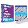 imageFiltrete 20x25x4 Refillable Air Filter Starter Kit MPR 1550 MERV 12 1 Reusable Air Filter Frame ampamp 2 Air Filters Fits Honeywell ampamp Lenox Allergen Bacteria ampamp Virus Actual size 1988 x 2462 x 425