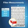 imageFiltrete 20x25x6 AC Furnace Air Filter MERV 11 MPR 1000 Fits AprilAire SpaceGard Micro Allergen Defense Electrostatic Air Cleaning Filter 2Pack Actual Size 1950 x 2450 x 575 in