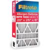 imageFiltrete 20x25x6 AC Furnace Air Filter MERV 11 MPR 1000 Fits AprilAire SpaceGard Micro Allergen Defense Electrostatic Air Cleaning Filter 2Pack Actual Size 1950 x 2450 x 575 in